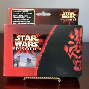 Star Wars Episode 1 Collector Tin with 2 decks of cards